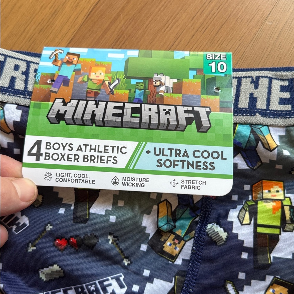 Minecraft Ultracool Boys' Boxer Briefs - Multi-Color size 10 - Picture 2 of 6
